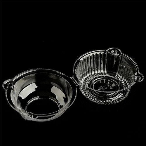 915 Generation 100Pcs Clear Cupcake Boxes Individual Plastic Cupcake Boxes Dome Single Cupcake Holder Hinged Food Container with Lids