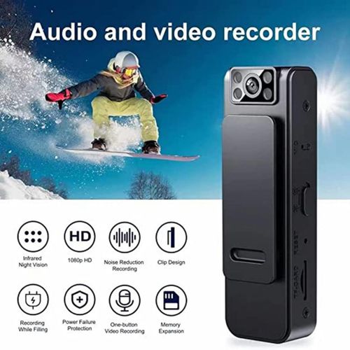 A19 Conference Camera Charging Recorder Hd 1080P Outdoor Sports Charging Recorder Portable Magnetic Recording Back Clip Camera