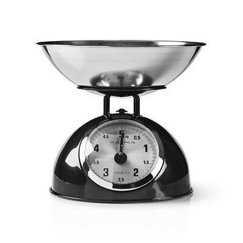 Retro Stainless Steel  Mechanical/Kitchen Weighing Scale Set - Black