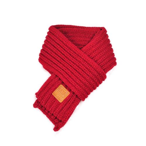 New Fashion Children Knitted Scarf Solid Color Thicken Winter Keep Warm Kids Boys Girls Neck Scarves,Wine Red NO5114