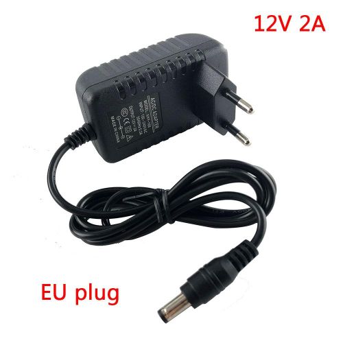 AC DC 12v 2A 2000ma Adapter Power Supply Adaptor EU UK AU US PLUG 5.5*2.5mm Wall Charger for Led Strip Light Lamp CCTV camera