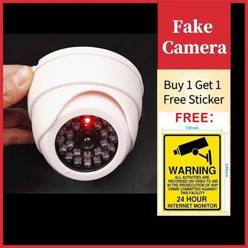 Security Dome Fake Camera Red Flash LED Light Indoor Outdoor Video Surveillance Safety Kamera