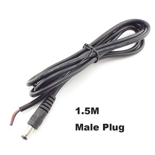 DC Male Power Supply 12V 5A Cable Extension LED Light 20 AWG Jack Cord DC Connector For CCTV 5.5x2.1mm Plug