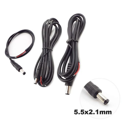DC Male Power Supply 12V 5A Cable Extension LED Light 20 AWG Jack Cord DC Connector For CCTV 5.5x2.1mm Plug