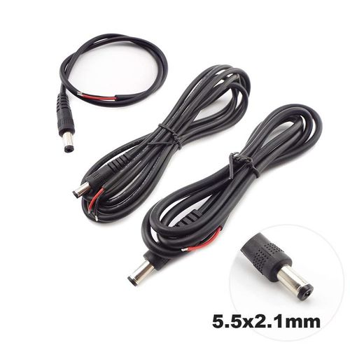 DC Male Power Supply 12V 5A Cable Extension LED Light 20 AWG Jack Cord DC Connector For CCTV 5.5x2.1mm Plug