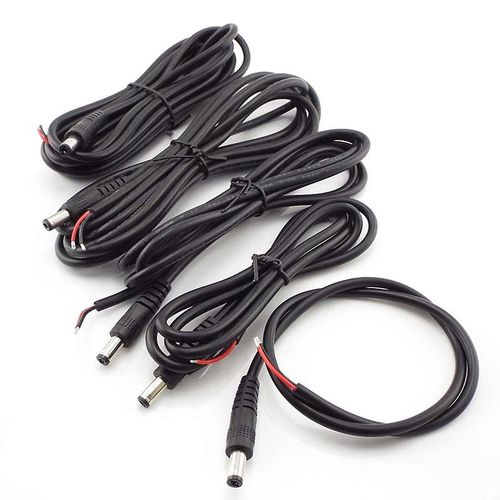 DC Male Power Supply 12V 5A Cable Extension LED Light 20 AWG Jack Cord DC Connector For CCTV 5.5x2.1mm Plug