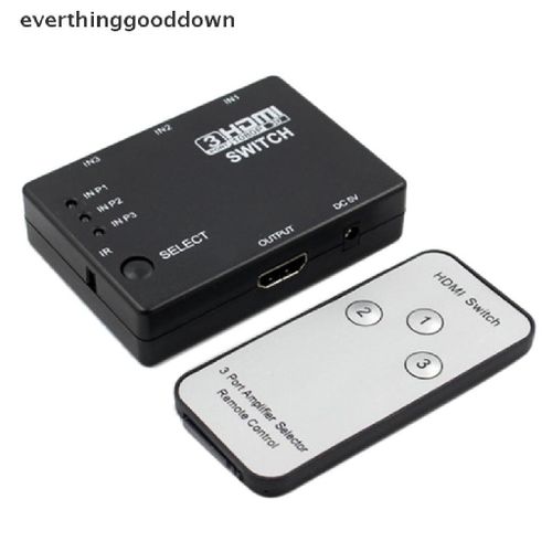 EVERTHING 3 Or 5 Ports HDMI Splitter Switch Selector Switcher Hub+Remote 1080p For HDTV PC ph