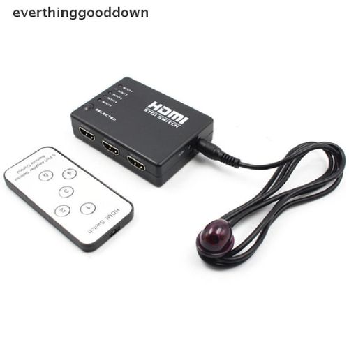EVERTHING 3 Or 5 Ports HDMI Splitter Switch Selector Switcher Hub+Remote 1080p For HDTV PC ph
