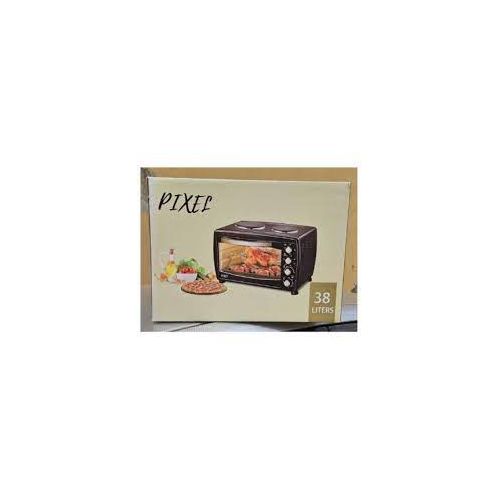 Pixel 38L / 38 liters Electric Baking Oven With 2 Hot Plates-Silver/Black