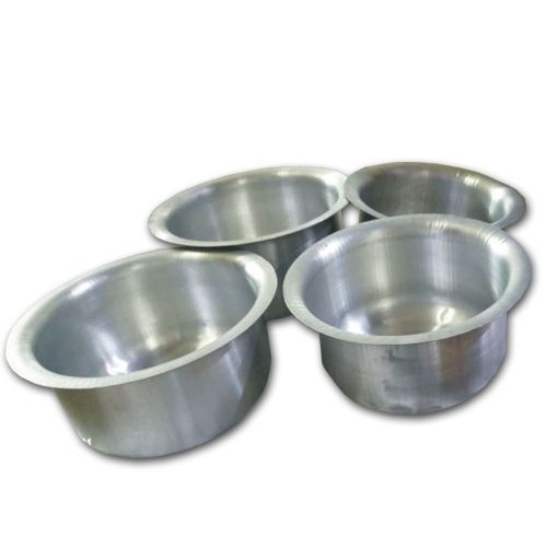 4 Piece Saucepans With Stainless Body - Silver