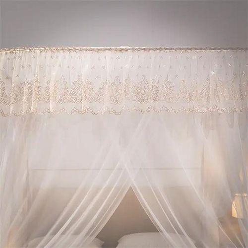 David Fishing Rod Mosquito Net With 2 Stands & Retractable Guide Rail Premium Packaging Vary Design F1 White