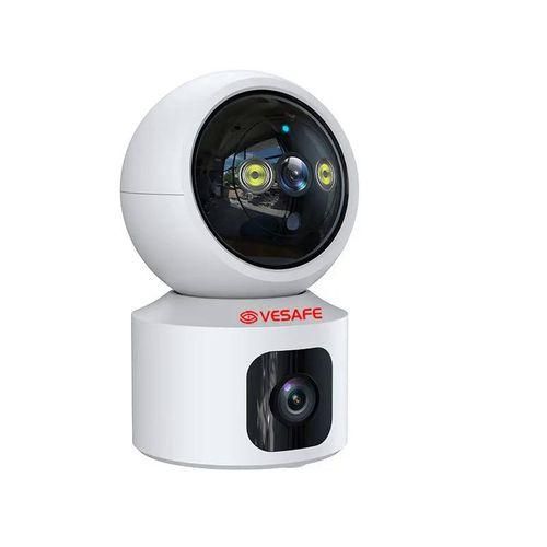 Home camera Dual lens HD night vision full color 360degree area tracking small camera wireless
