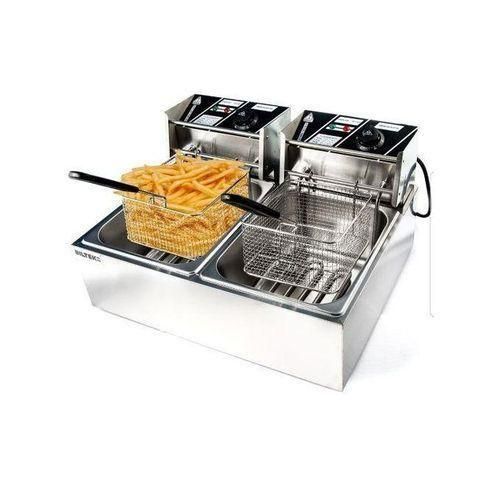 Double Deep Fryer Of 12 Liters-Silver