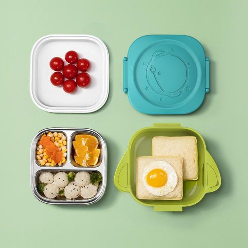 Split Compartment Lunch Box Non-toxic and Odorless Suitable for Children Baby NO5273