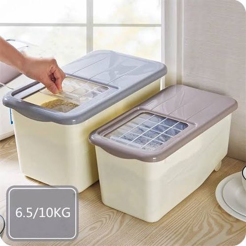 6L Rice Barrel Cereal Storage Box-Cream
