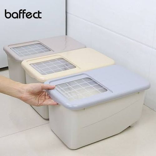 6L Rice Barrel Cereal Storage Box-Cream