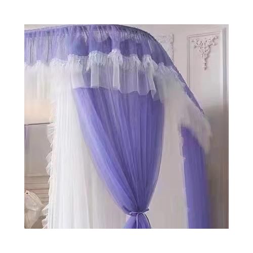 David Remium  Rail Mosquito Net With Double Bed Net Design RA2  Blue