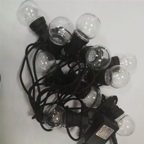 Fairy Light Plug In Outdoor LED Festoon Christmas Lights Street Garland Winter G40 G50 Retro Bulb For New Year Wedding Decoratio--20 LED 5M Warm white--