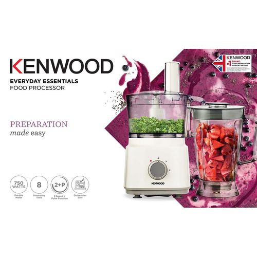 Kenwood 8 In 1 Food Processor 750W FDP03- White(1 YR WRTY)