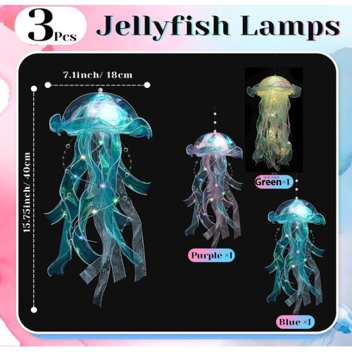 3pcs Party Jellyfish Lights/Atmosphere Lighting- Holiday Lighting Bedroom Home Decoracion