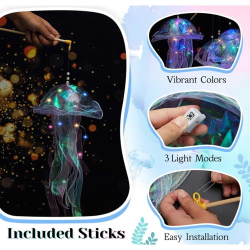 3pcs Party Jellyfish Lights/Atmosphere Lighting- Holiday Lighting Bedroom Home Decoracion