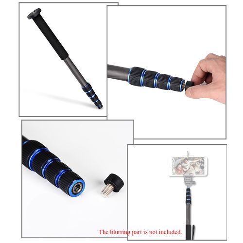 Manbily 5-Section Telescopic Carbon Fiber Lightweight Photography