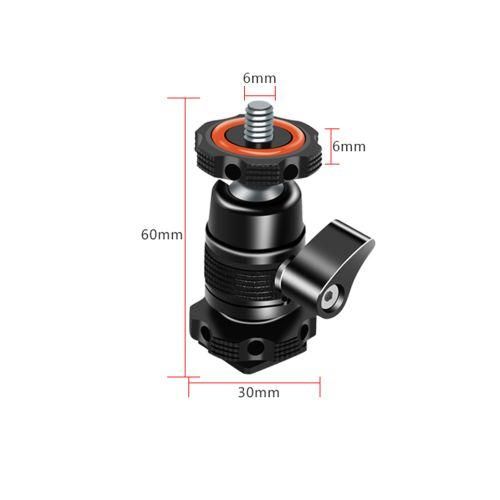 Mini Ball Head Adapter Monitor Mount Cold Shoe Adapter