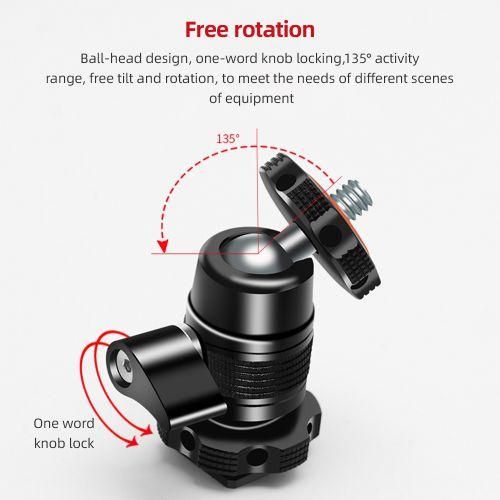 Mini Ball Head Adapter Monitor Mount Cold Shoe Adapter
