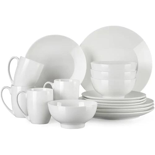 Set Of 20Pcs Ceramic Dinner Plates And Cups &ndash; White