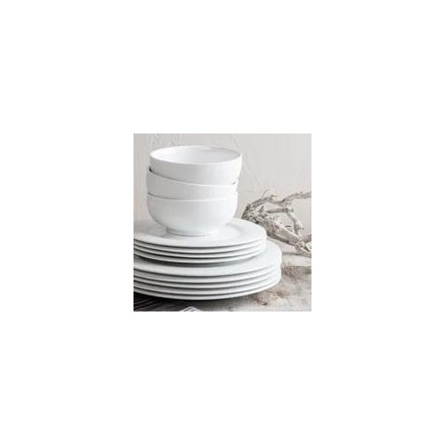 Set Of 20Pcs Ceramic Dinner Plates And Cups – White