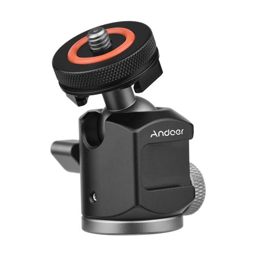 Andoer 2-in-1 360&deg; Rotatable Dual Use Ball Head Cold Shoe