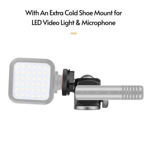 Andoer 2-in-1 360° Rotatable Dual Use Ball Head Cold Shoe