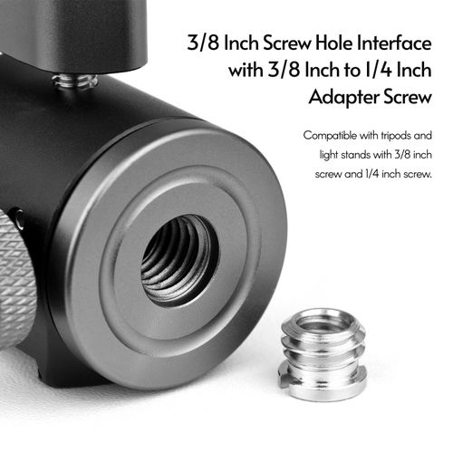 Andoer 2-in-1 360° Rotatable Dual Use Ball Head Cold Shoe
