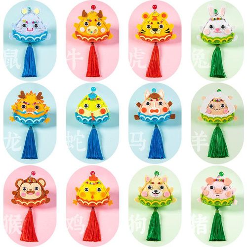 Spring Festival Dragon Year Zodiac Handmade Cartoon Children Scented Sachet Bag Diy Material Package Sachet Royal Guard Ornament Gifts