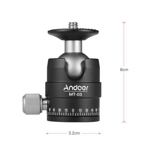 Andoer MT-03 Mini Ball Head DSLR ILDC Camera Tripod Monopd