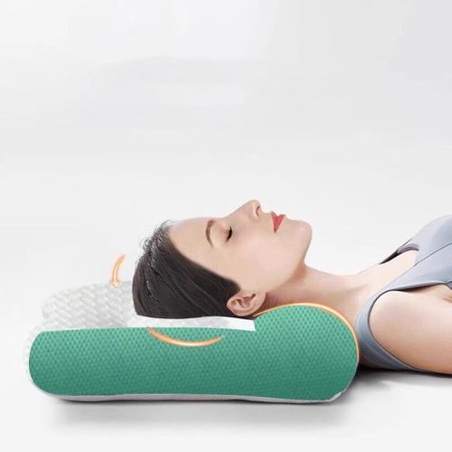 Special Traction Cervical Pillow For Adults - 50*30cm -White& Green