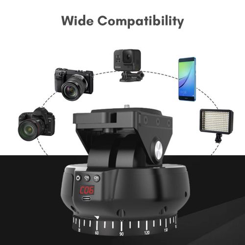 Andoer YT1200 Motorized Pan Tilt Head 2-axis Panoramic Head