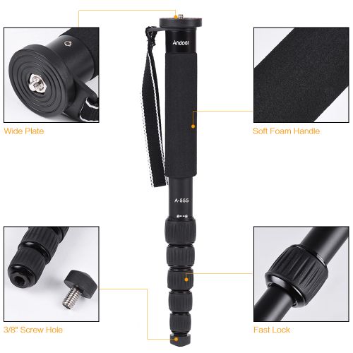 Andoer A-555 6-Section Compact Portable Photography