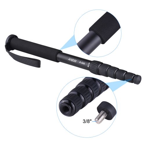 Andoer A-666 181cm/5.9ft Telescoping Aluminum Camera