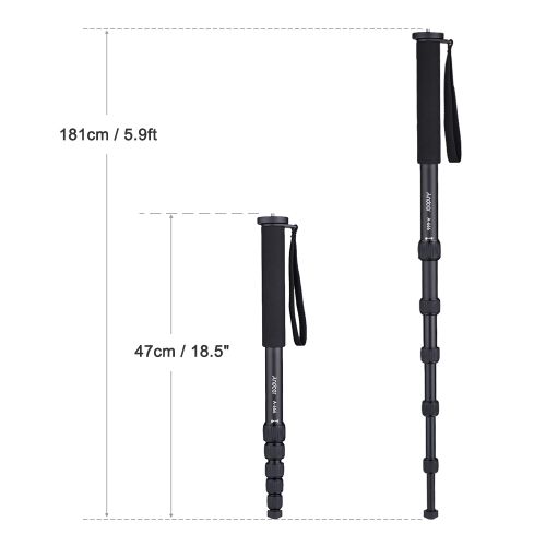 Andoer A-666 181cm/5.9ft Telescoping Aluminum Camera