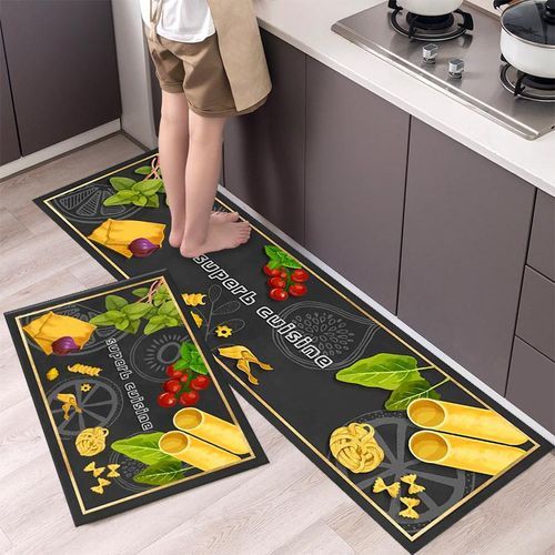 Kitchen Floor Mat Household Carpet Door Mat Home Decor- Multi-colour.