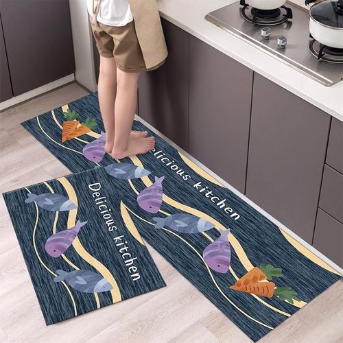 Kitchen Floor Mat Household Carpet Door Mat Home Decor- Multi-colour.
