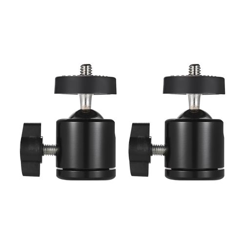 2pcs 360 Degree Rotating Swivel Mini Tripod Ball Head With