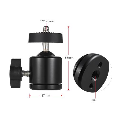 2pcs 360 Degree Rotating Swivel Mini Tripod Ball Head With