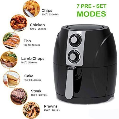 Simbaland AFM-1500W Air Fryer 5L - Black(1 YR WRTY)