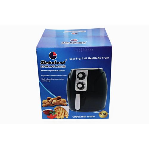 Simbaland AFM-1500W Air Fryer 5L - Black(1 YR WRTY)