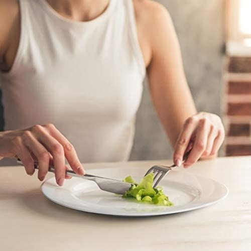 10 Inch 12-Piece Porcelain Salad, Dessert Dinner Serving Plates-White.