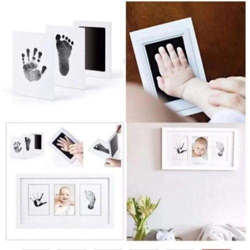 Newborn Baby DIY Handprint Footprint Kit Ink Pads Photo Frame Handprint Toddlers Souvenir And Pet Cat Dog Paw Prints