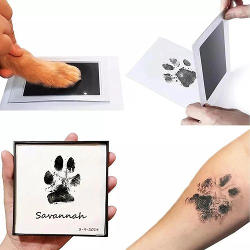 Newborn Baby DIY Handprint Footprint Kit Ink Pads Photo Frame Handprint Toddlers Souvenir And Pet Cat Dog Paw Prints
