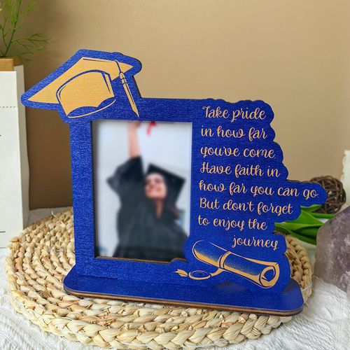 Picture Frame Graduation Gift Art Decoration Desk Blue